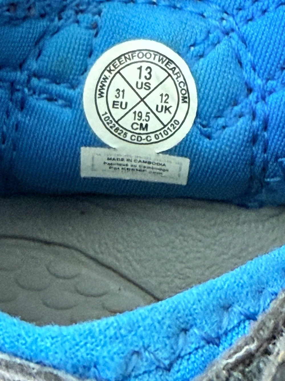 KEEN Kids Newport H2 Grey Blue Water Sandals Hiking Shoes Sz 13 Camping Gorpcore